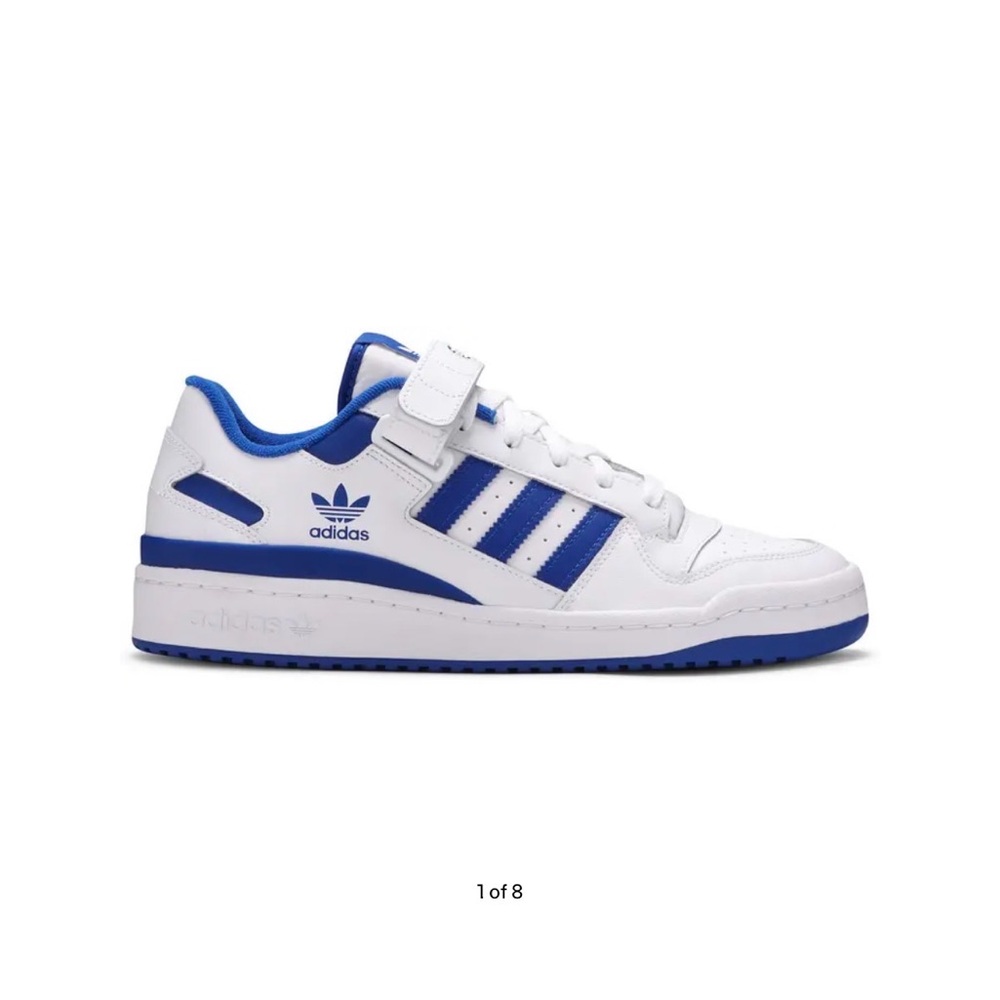 Adidas White and Royal Blue Women’s sneakers
